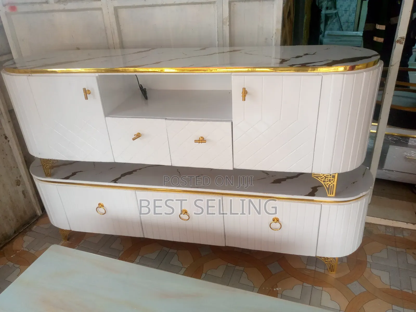 White Gold Home Tv Stand