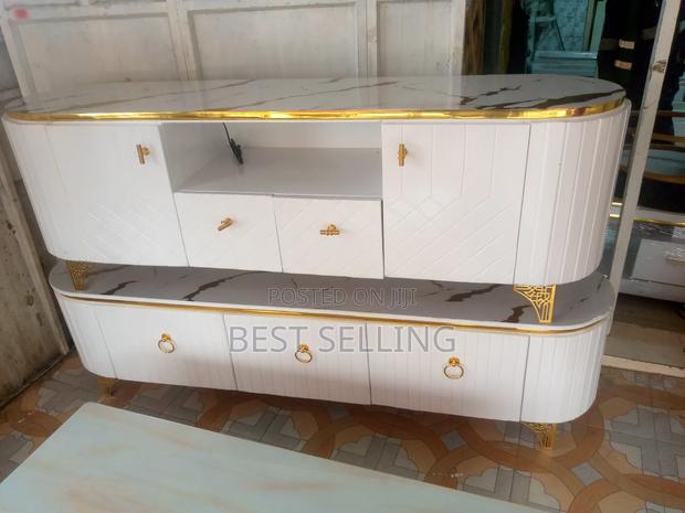 White Gold Home Tv Stand - thumbnail 2
