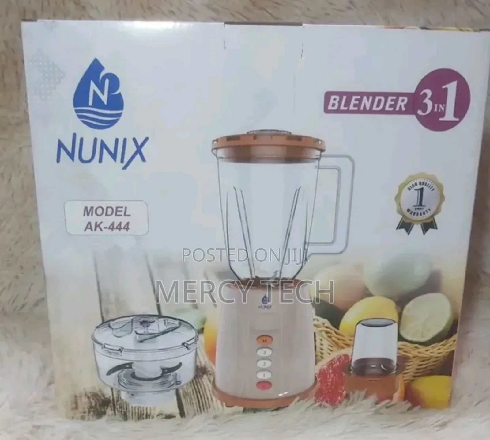 Nunix Ak-444 3in1 Blender; Grinder, Chopper.