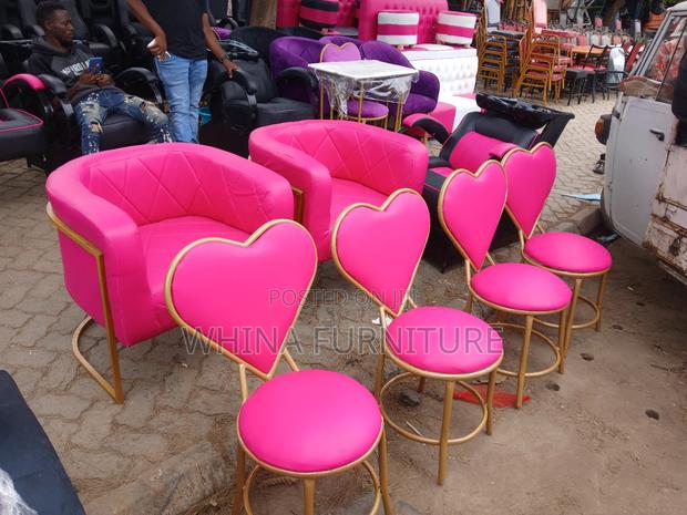 Pink Love Chair and Pink Styling Chair