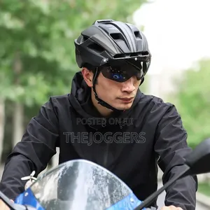 West Biking Bicycle Helmet With Taillight Goggles Sun Visor Lens