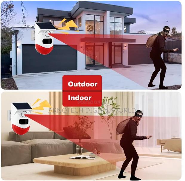 Adjustable Motion Sensor Loud Siren Security With Remotecontrol Alarm - thumbnail 2