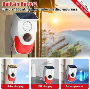Adjustable Motion Sensor Loud Siren Security With Remotecontrol Alarm