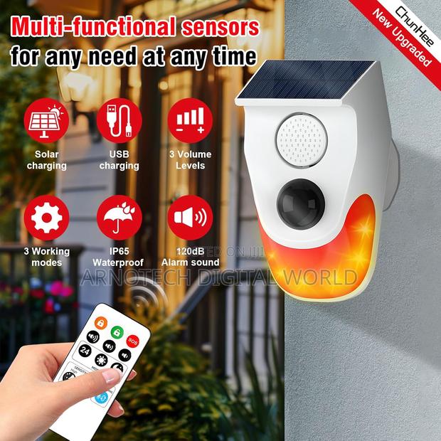Adjustable Motion Sensor Loud Siren Security With Remotecontrol Alarm - thumbnail 5