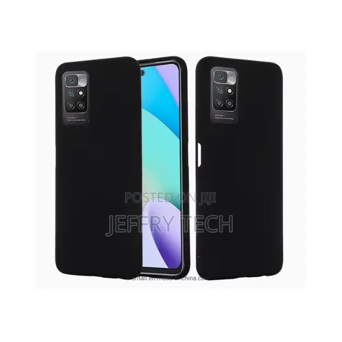 Soft Silicone Back Cover for Redmi 10 – Black