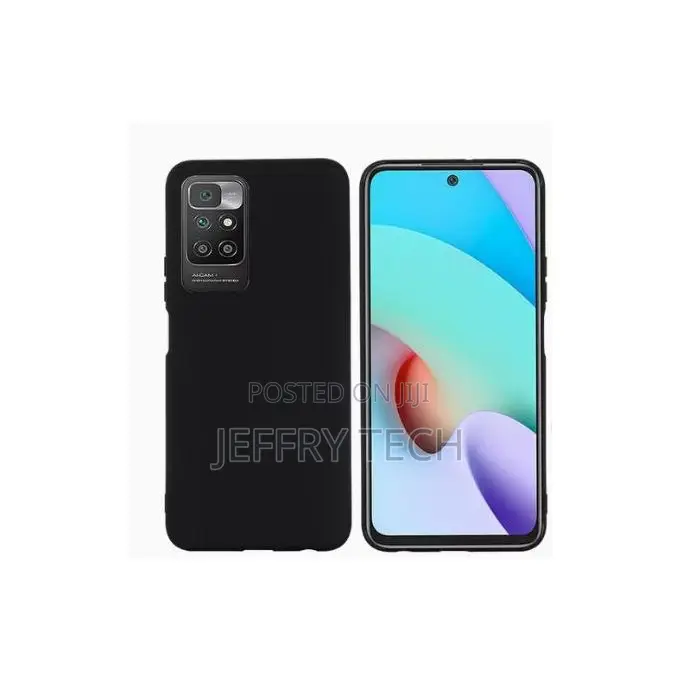 Soft Silicone Back Cover for Redmi 10 – Black