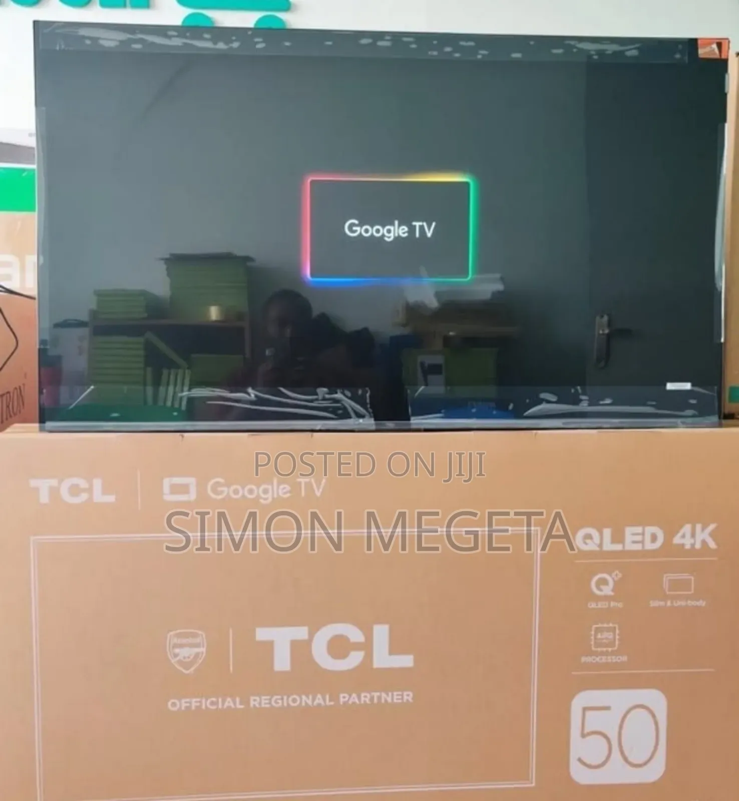 Bluetooth Enabled Tcl 50 Inch Qled Google Tv /Hdr/ Dolby Audio