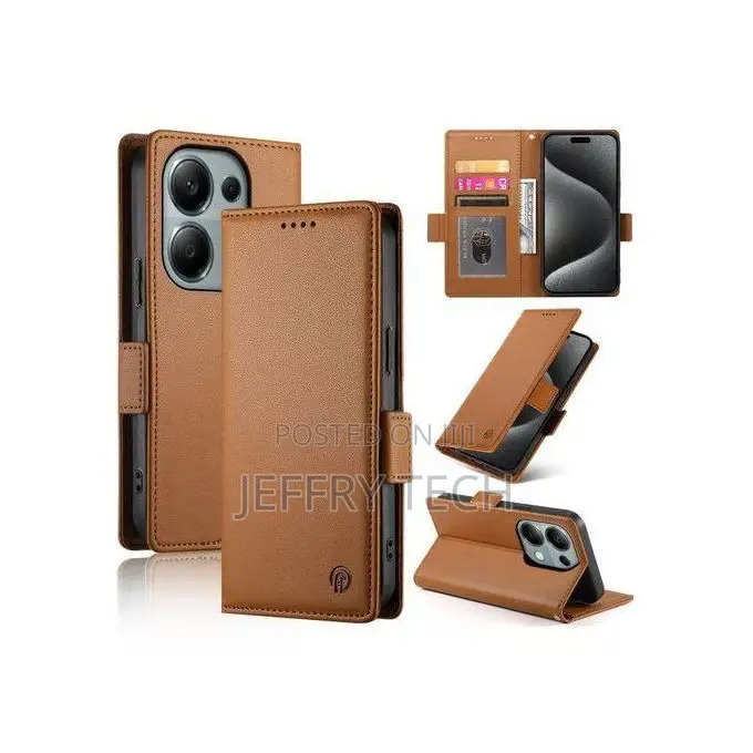 Xiaomi Wallet Case for Redmi Note 13 Pro 4g / Poco M6 Pro 4g, Leather