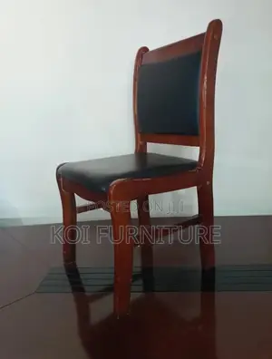 Office Chairs; Armless Mahogany Made Leather Office Chair