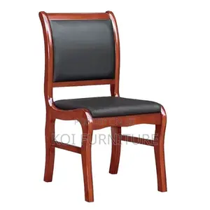 Office Chairs; Armless Mahogany Made Leather Office Chair