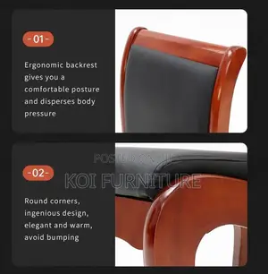 Office Chairs; Armless Mahogany Made Leather Office Chair