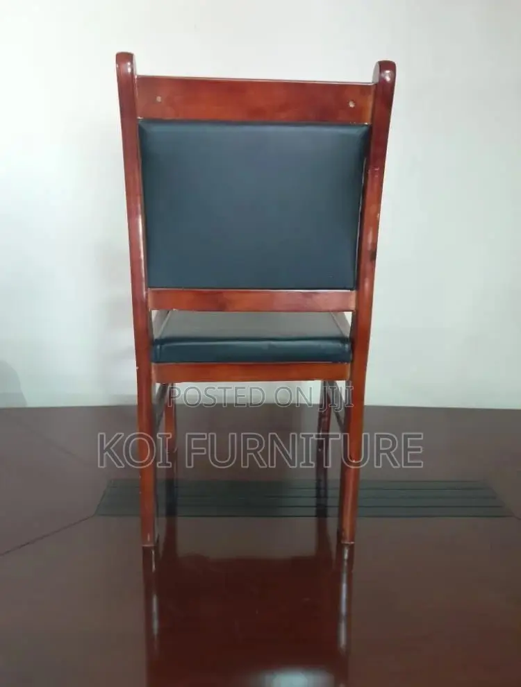 Office Chairs; Armless Mahogany Made Leather Office Chair