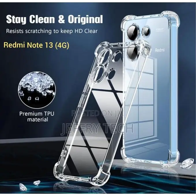 Xiaomi Redmi Note 13 4g (Not 5g) Soft Crystal Clear/Transparent Phone