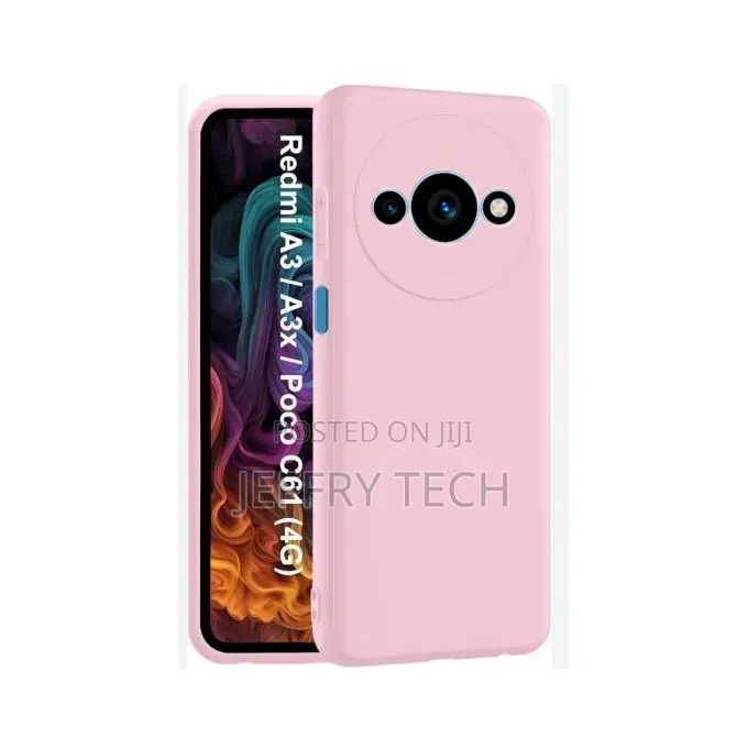 Silicone Phone Cover for Xiaomi Redmi A3x - Pink, Anti-Fingerprint, An