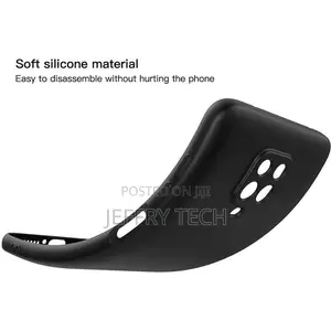 Silicone Phone Cover for Xiaomi Redmi Note 9s - Black, Anti-Fingerprin