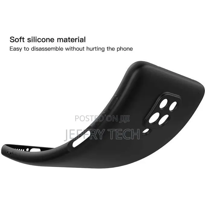 Silicone Phone Cover for Xiaomi Redmi Note 9s - Black, Anti-Fingerprin