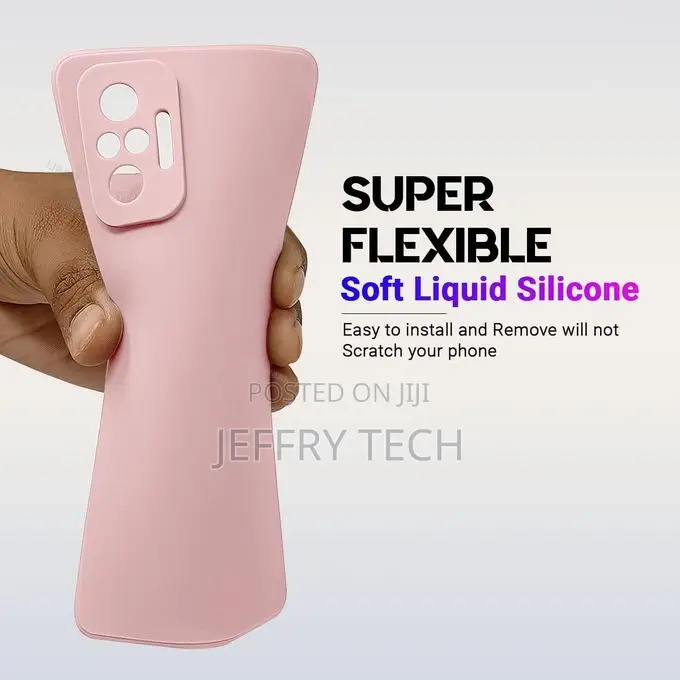 Silicone Phone Cover for Xiaomi Redmi Note 10 - Pink, Anti-Fingerprint