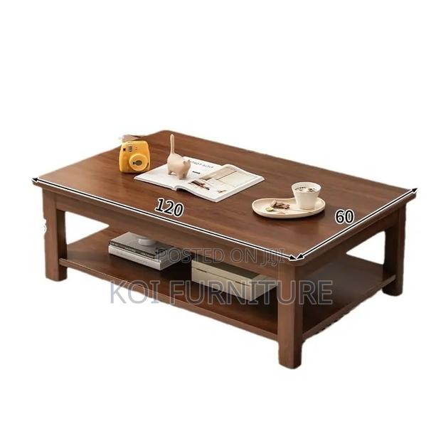 Coffee Table; Wooden Mahogamy Home Office Coffee Table - thumbnail 4