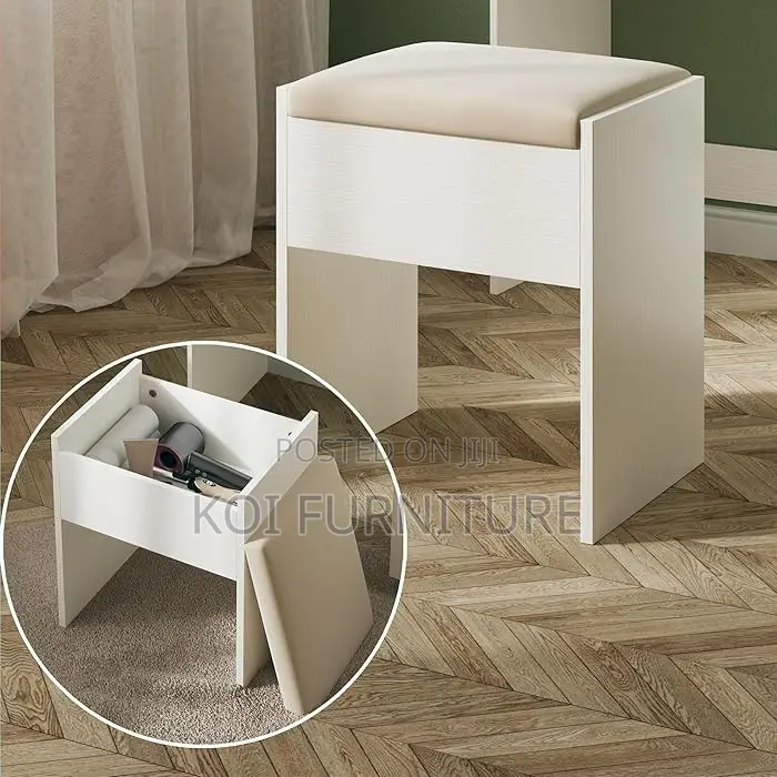 Dressersett; White Elegant Home Dressing Vanity Set
