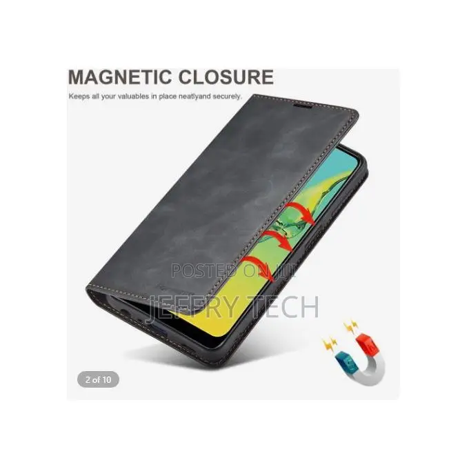 Nokia X20 Premium Leather Flip Wallet Magnetic Cover Case – Black, Car