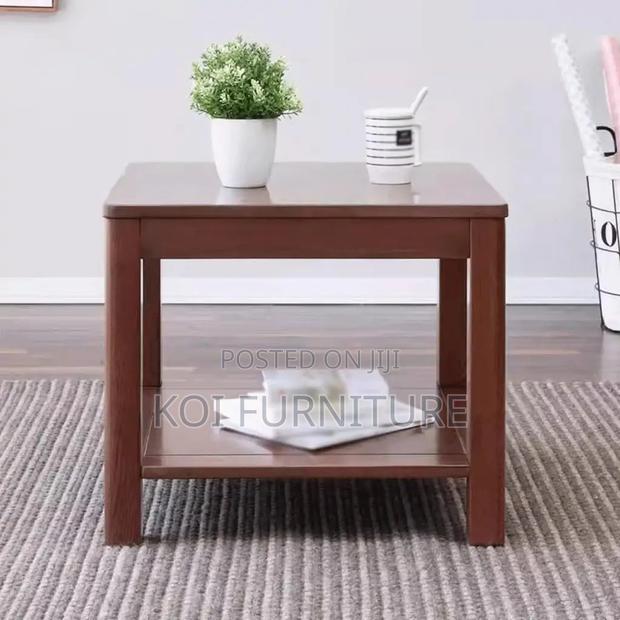 Coffee Table; Square Executive Modern Classic Wooden Coffee Table - main view