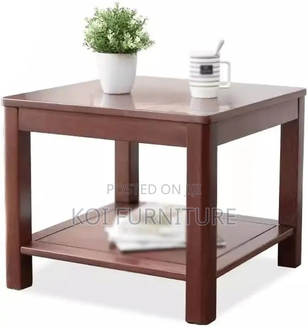 Coffee Table; Square Executive Modern Classic Wooden Coffee Table - thumbnail 3