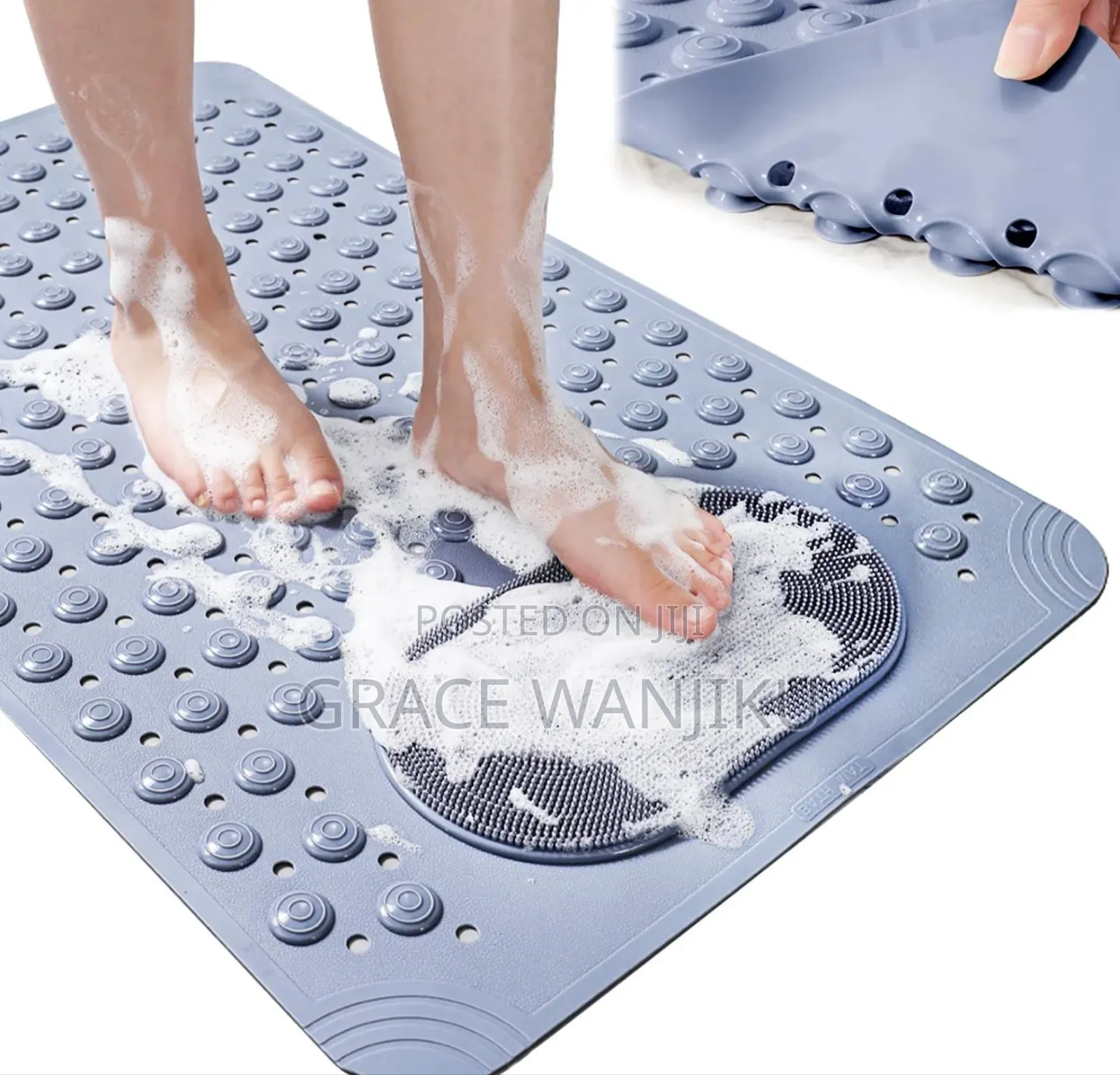 Best Quality 45x60cm Antislip Bathroom Mat With Foot Scrub *