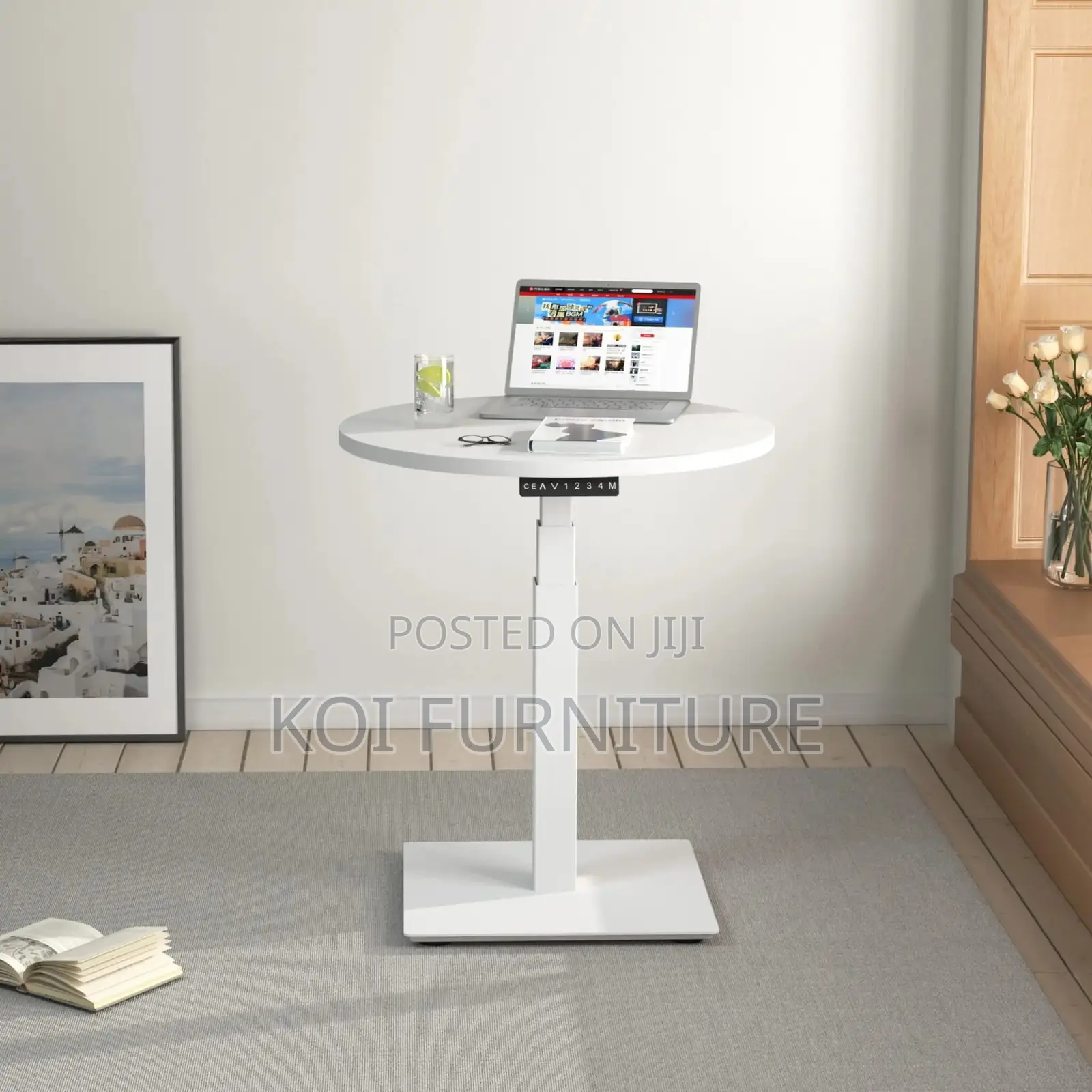 Coffee Table; Home Office Electric Adjustable Coffee Table