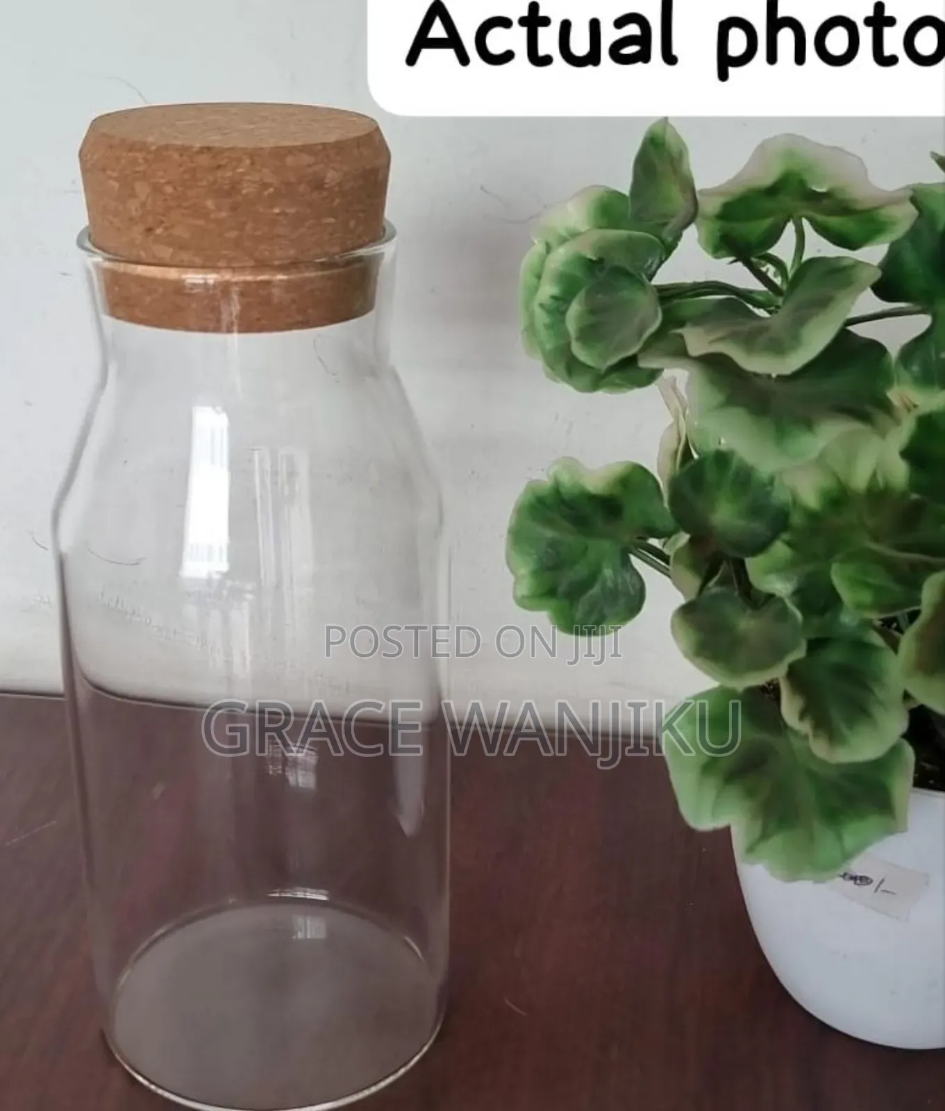 Airtight Glass Bottle Spongy Bamboo Cork*