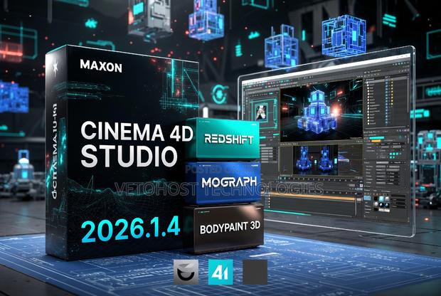 Maxon Cinema 4d Studio 2026 – 3d Design Animation - main view