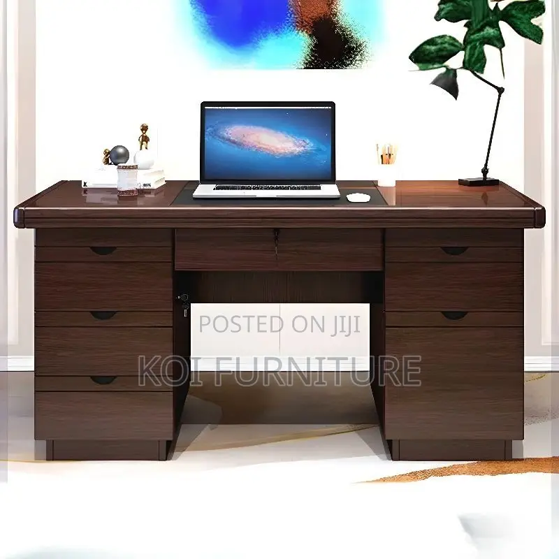 Office Desk; Home Office 1.4m Mahogany Executive Destop Desk
