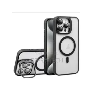 Burgundy Magnetic Case for iPhone 14 Pro Max, Camera Bracket, Ca