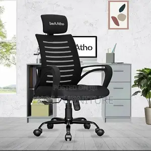 Office Chairs; Ergonomic Office Seat With Adjustable Headrest