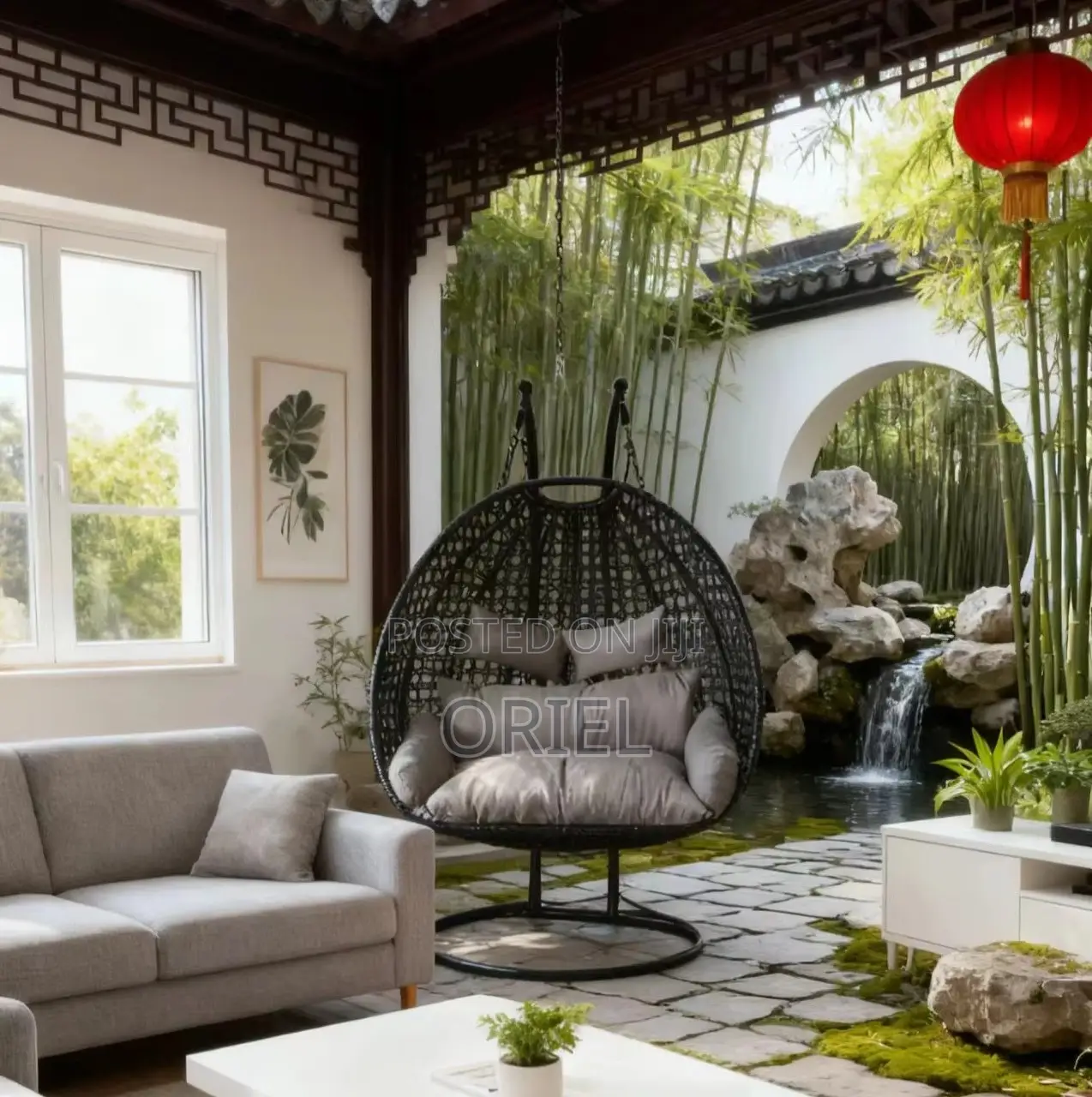 Home Chairs: 2-Seater Hanging Hammock Chair for Indoor Outdoor