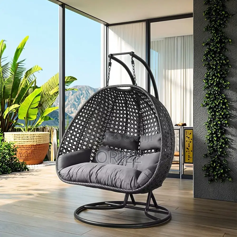 Home Chairs: 2-Seater Hanging Hammock Chair for Indoor Outdoor