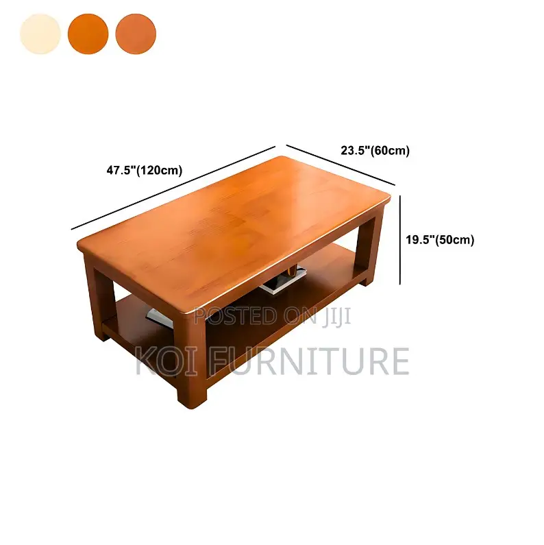 Coffee Table; Solid Mahogany Executive Coffee Table