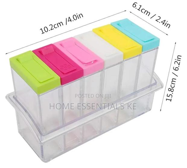 6 PCS Colourful Transparent Spice Seasoning Set - thumbnail 4
