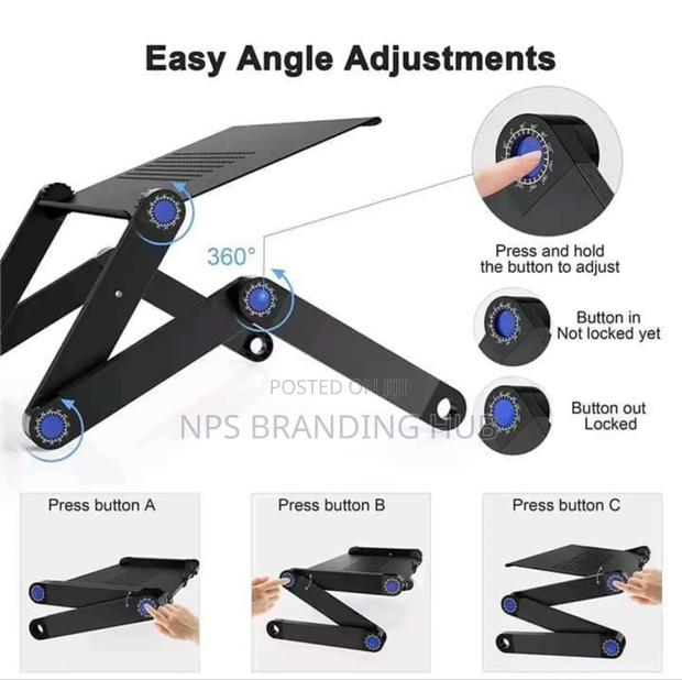 Adjustable Laptop Desk Stand Ao - thumbnail 4