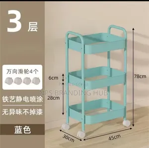 3 Tier Storage Trolley 78cm H 28cm W 45cm L Ao
