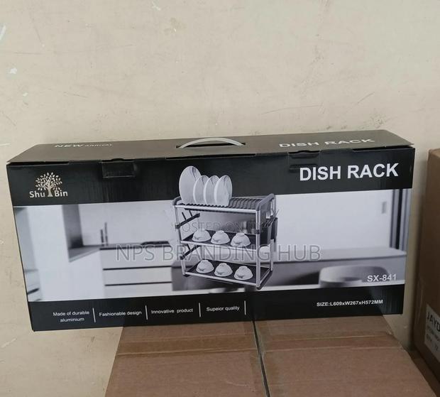 3 Tier Heavy Futy Plastic Dish Rack Ao - thumbnail 2