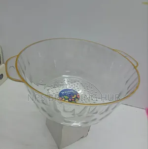 Acrylic Fruit / Salad Bowl Acrylic With Gold Rim Ao