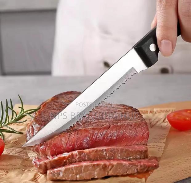 Stainless Steel Serrated Steak Knife 22cm Set Of 6 Ao