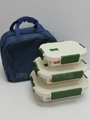 Glass Snack Box With Lunch Bag Ao