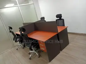 4 Seater Working Station MDF With Working Chairs
