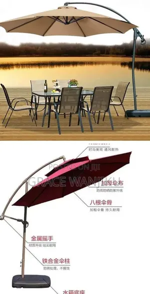 Heavy Base High Quality Canvas Outdoor Umbrella