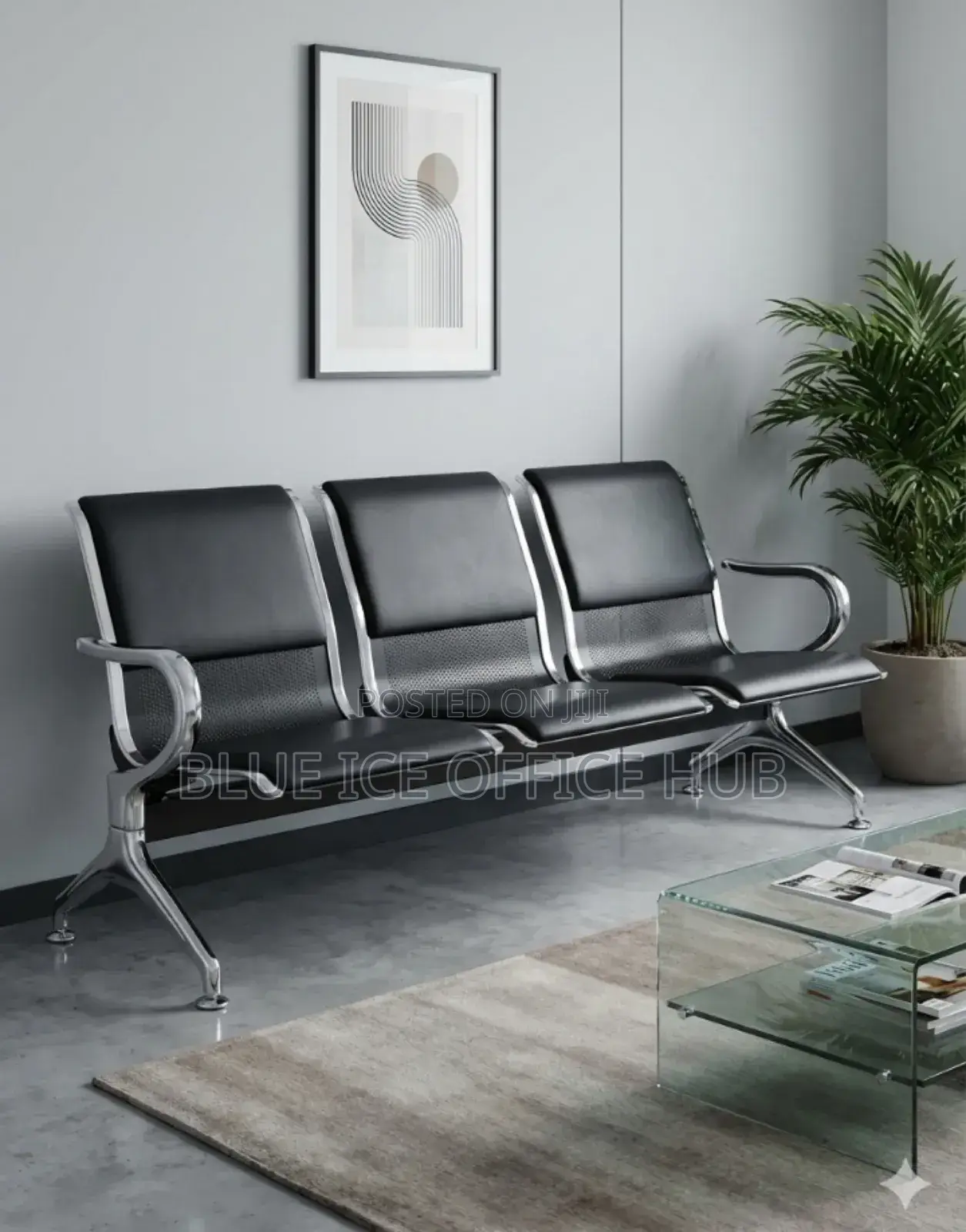 Office Bench , 3 Seater Chairs
