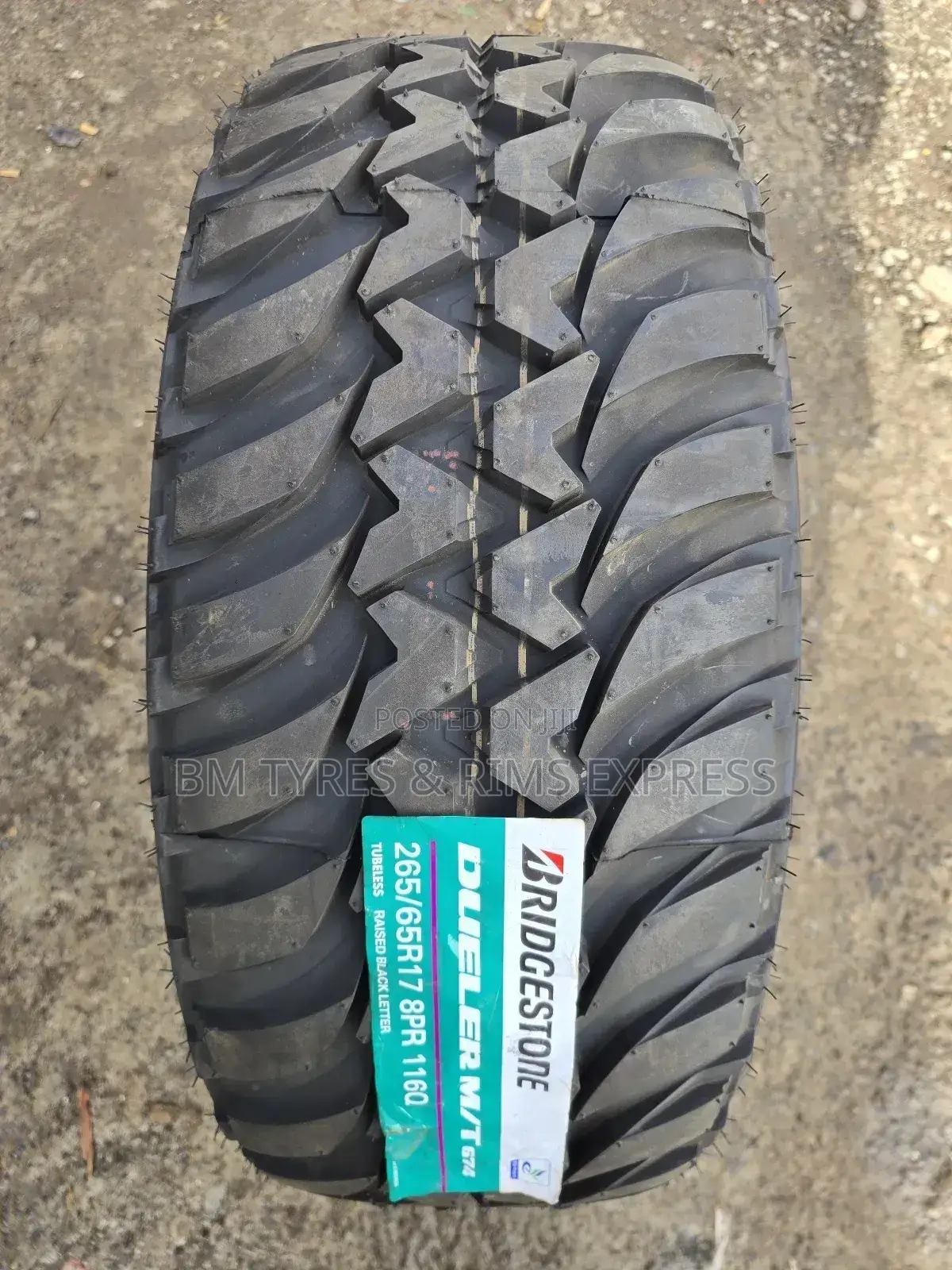 265 /65 R17 Brigstone Tyres (Mud Terrein) Indonesia.