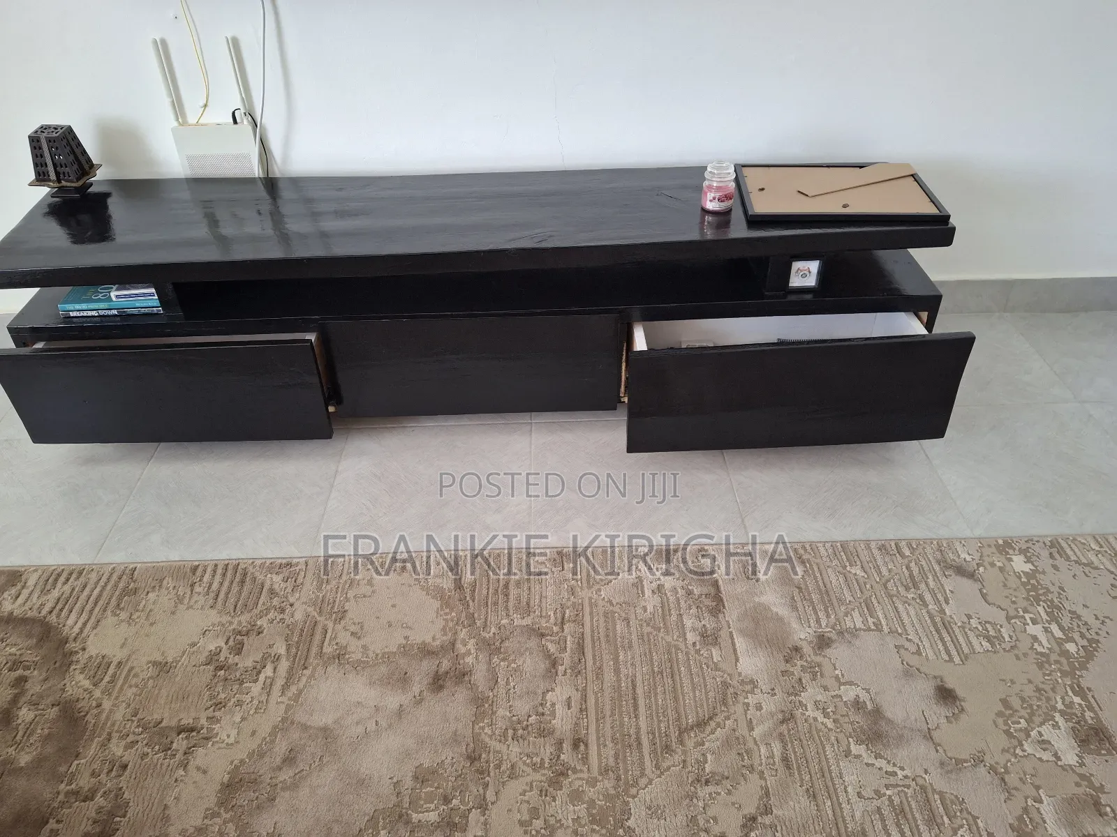 6ft Modern Tv Stand – Spacious Storage, Good Condition