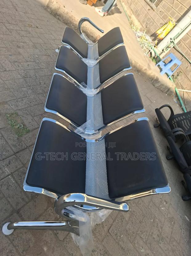 4-Seater Luxurious Padded Executive Waiting Bench - main view