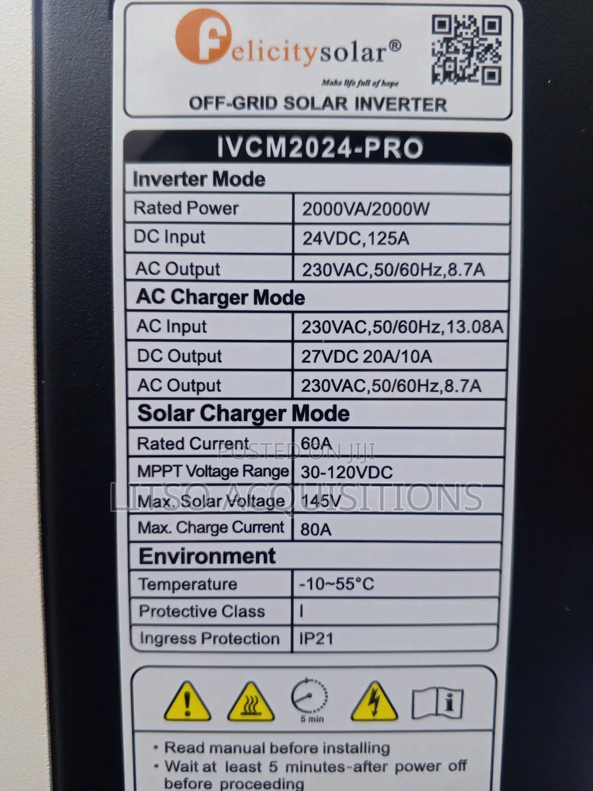 2kv Felicity Hybrid Inverter